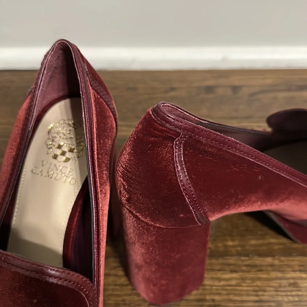 Vince Camuto Gathie Chunky Platform Chain Detail Heeled Loafers Size 10M - Picture 8 of 10